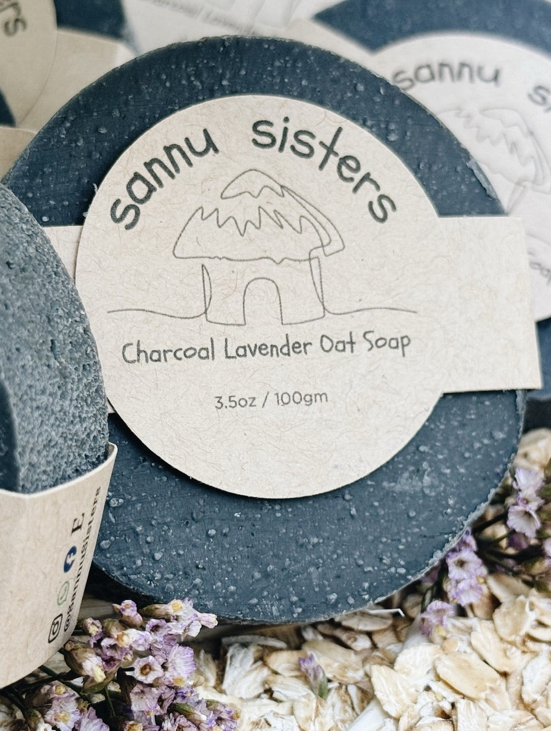 Charcoal Lavender Oat Soap